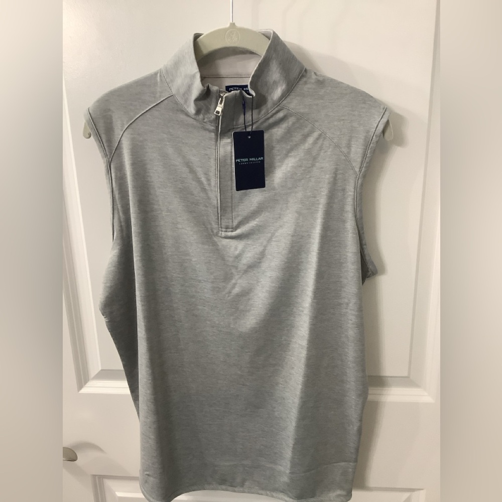 NWT Peter Millar Light Gray Men's Tank Pullover Size Small